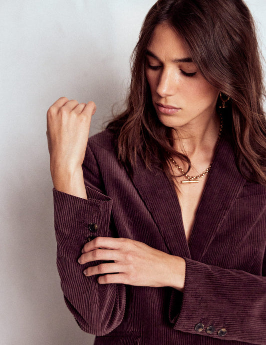 Woodbridge Cord Blazer Deep Aubergine