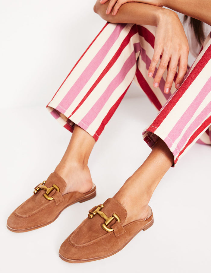 Iris Snaffle Mule Loafers Tan