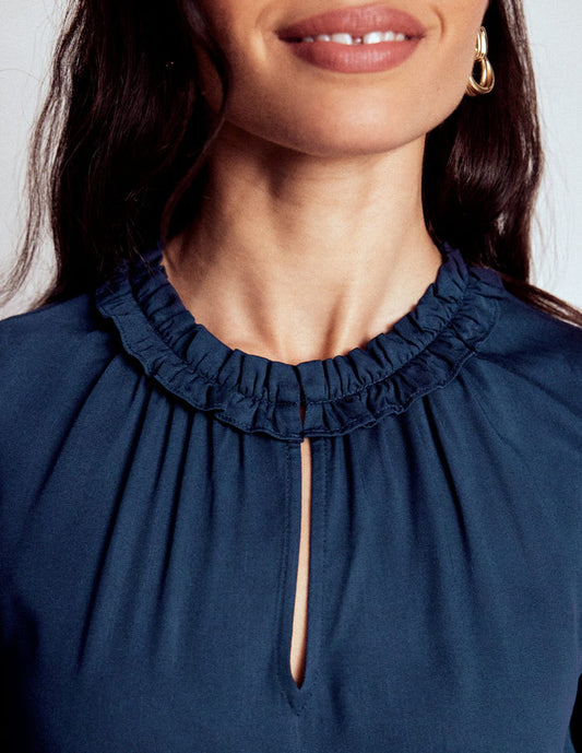 Ria Short Sleeve Top Navy
