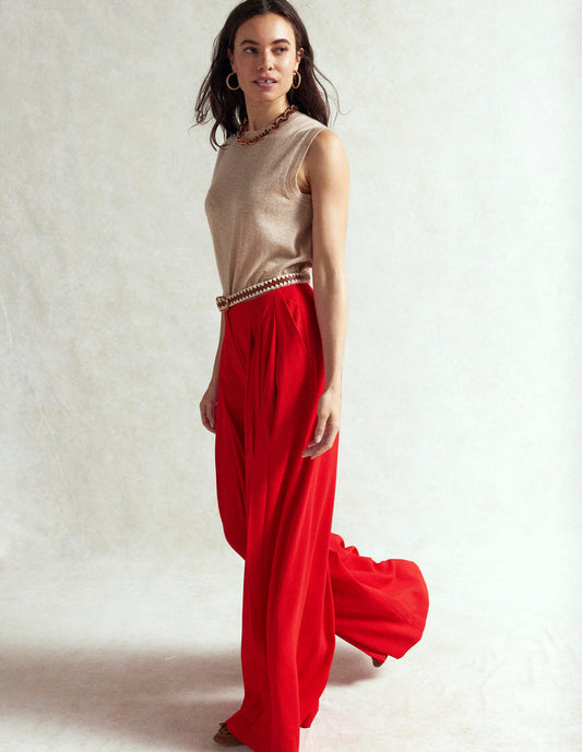 Regent Wide Leg Pants Poppy Red