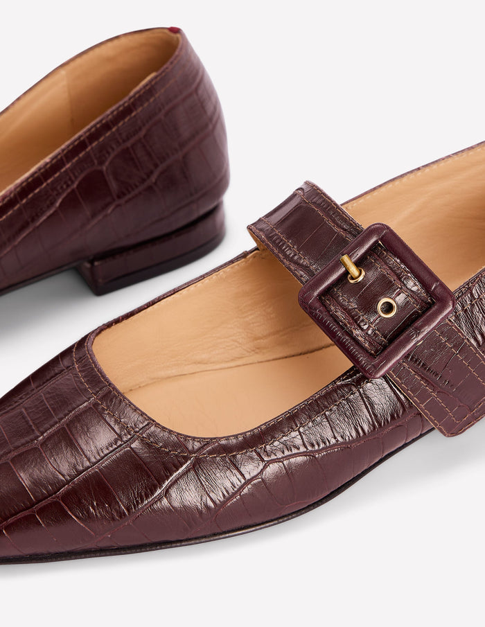 Vic Chisel Toe Mary Janes Oxblood
