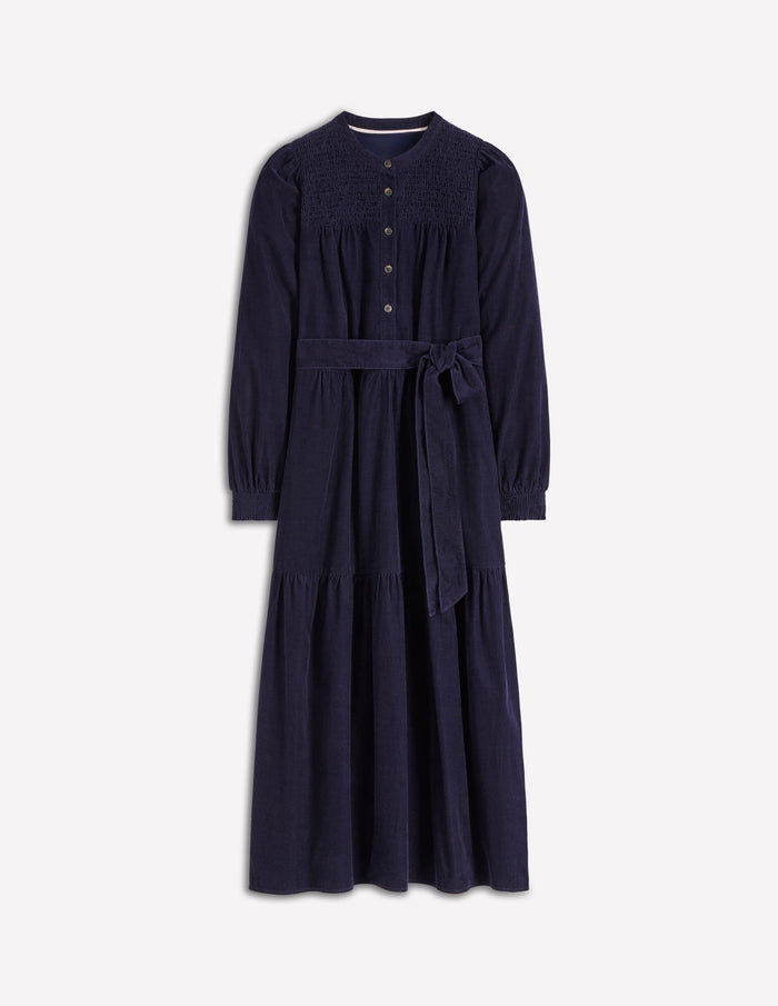 Cecily Cord Midi Dress Navy