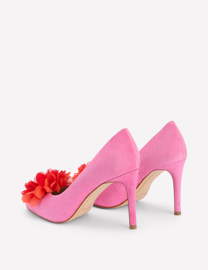 Flower Point Heels Hot Pink