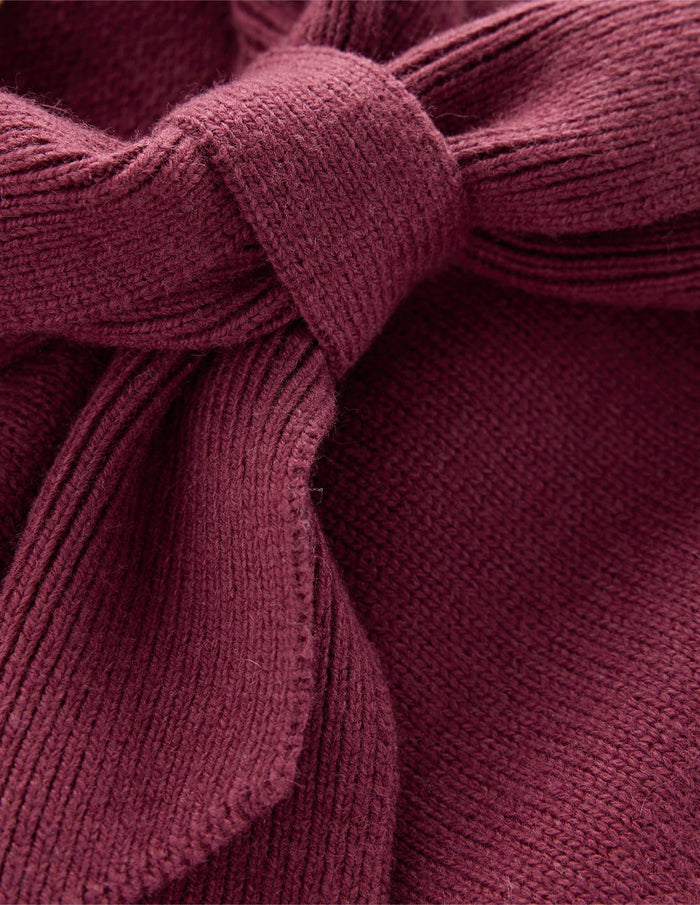 Knitted Bow Sweater Deep Wisteria