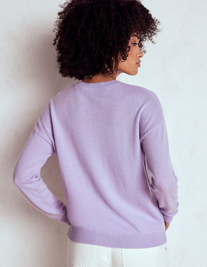 Lydia Cashmere Jumper Purple Heart