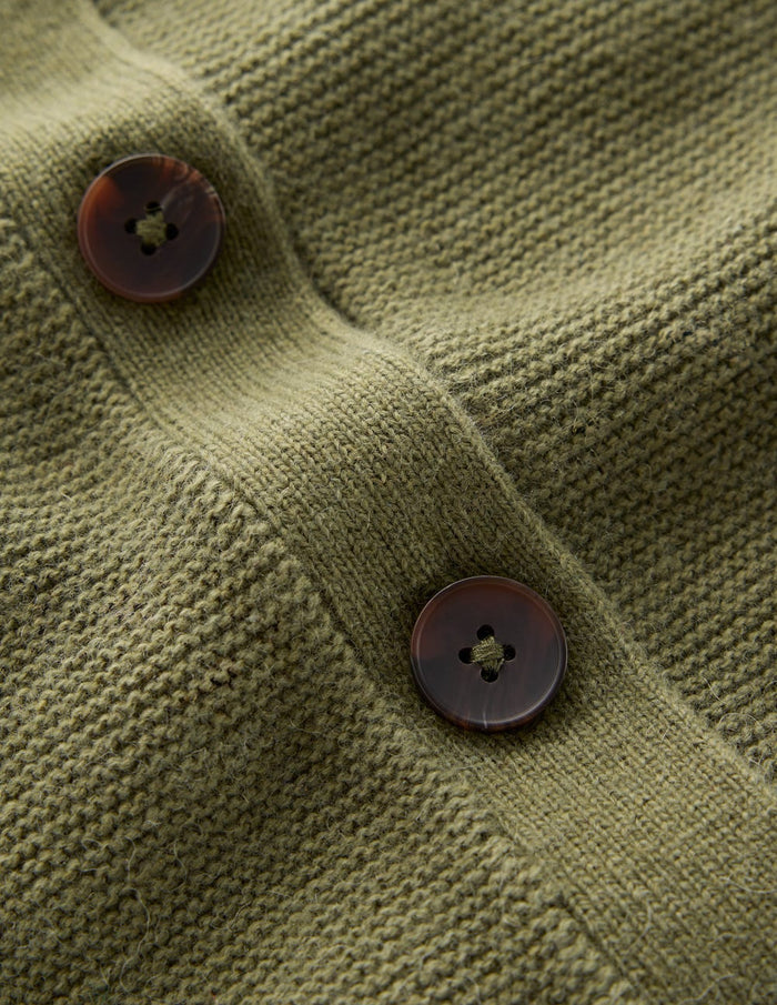 Frill Detail Waistcoat Woodland Green Melange
