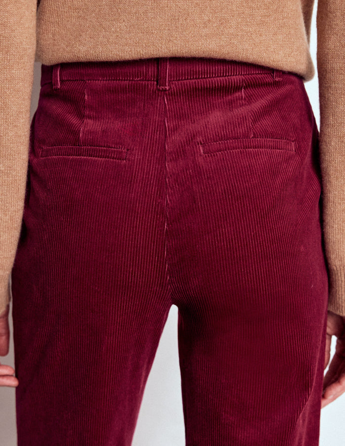 Canonbury Cord Pants Burgundy Red