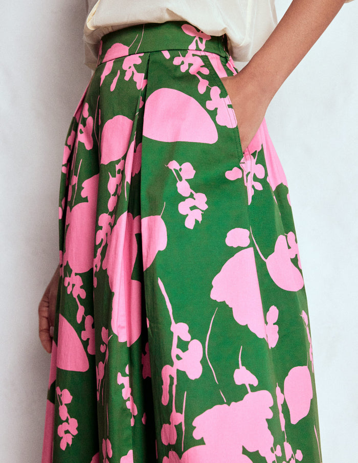 Verity Cotton Midi Skirt Amazon, Dainty Sprigs