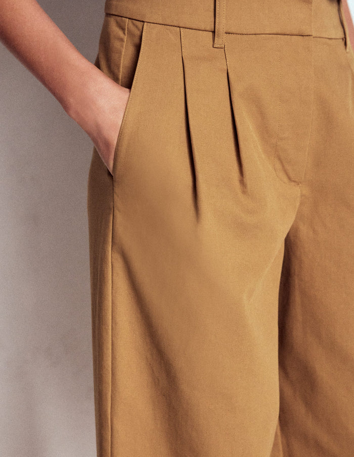 Bloomsbury Cotton Pants Camel