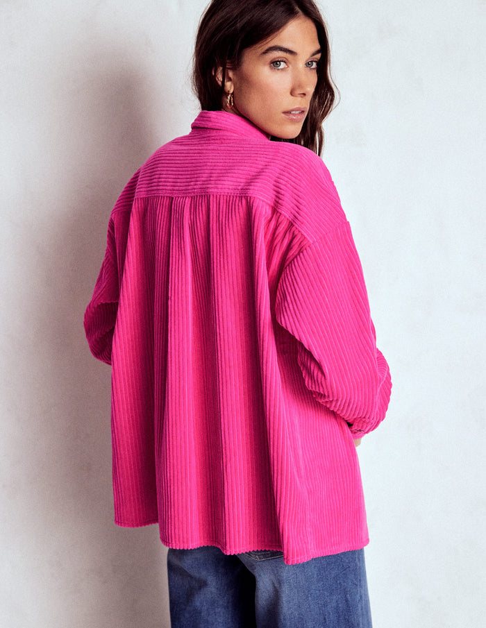 Cord Overshirt Pink Peony