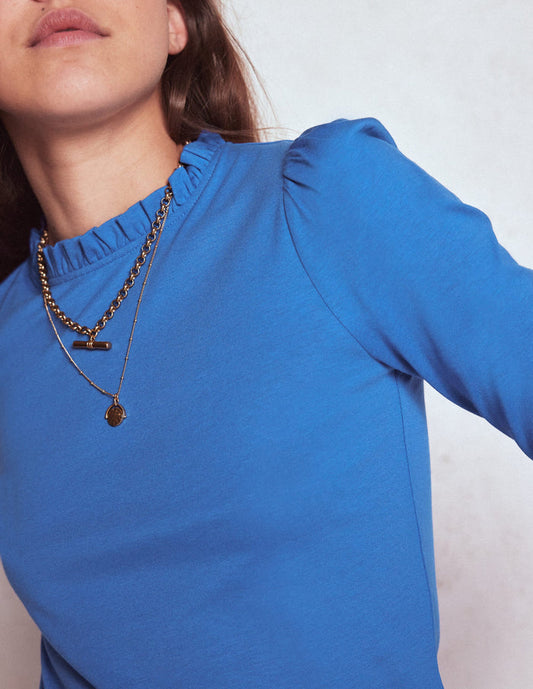 Supersoft Frill Detail Top Meadow Spring