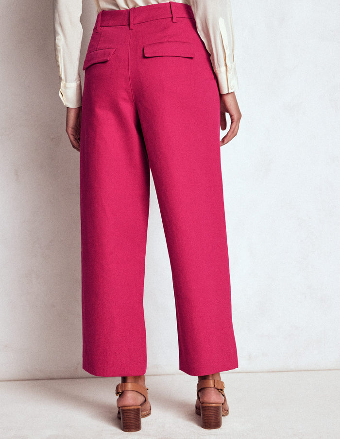 Bloomsbury Cotton Pants Bright Cherry