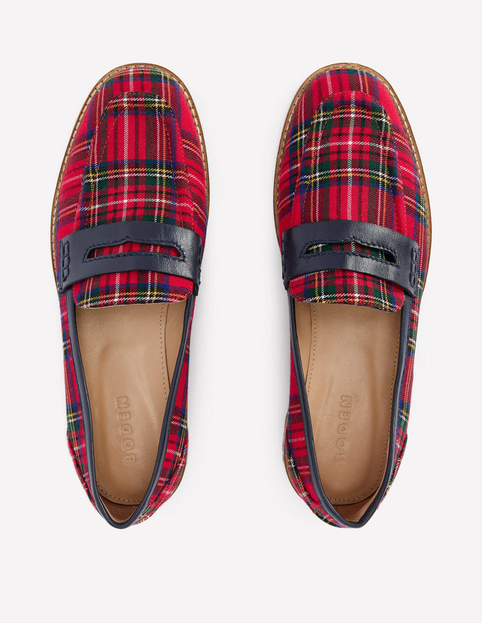 Nya Penny Loafers Tartan