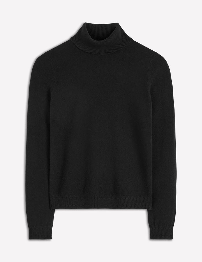Eva Cashmere Roll Neck Sweater Black