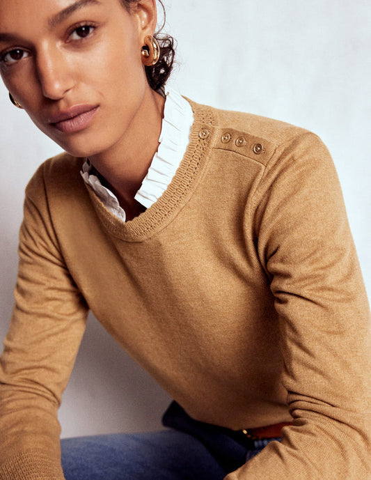 Briony Stitch Sweater Camel Melange