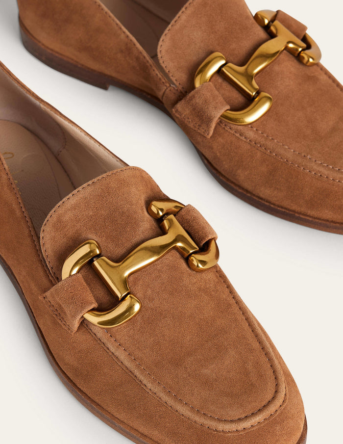 Iris Snaffle Loafers Ginger Snap Suede