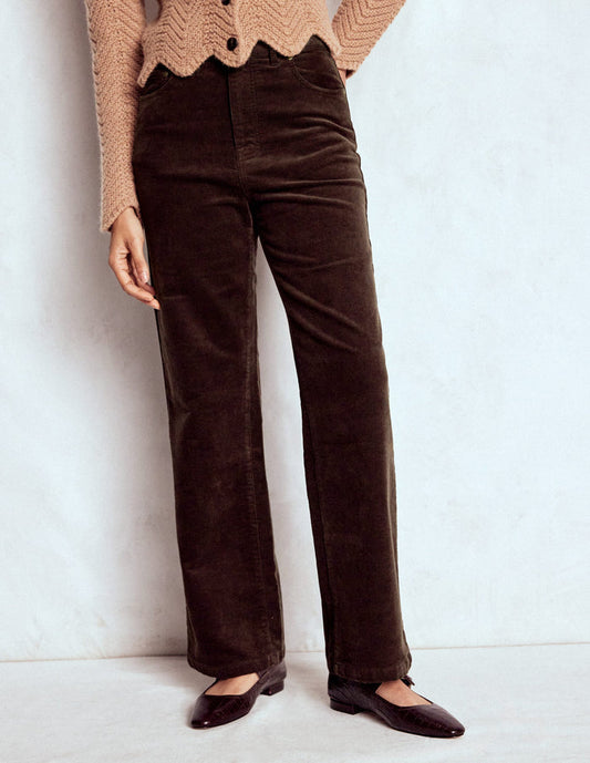 5-Pocket Cord Column Jeans Espresso