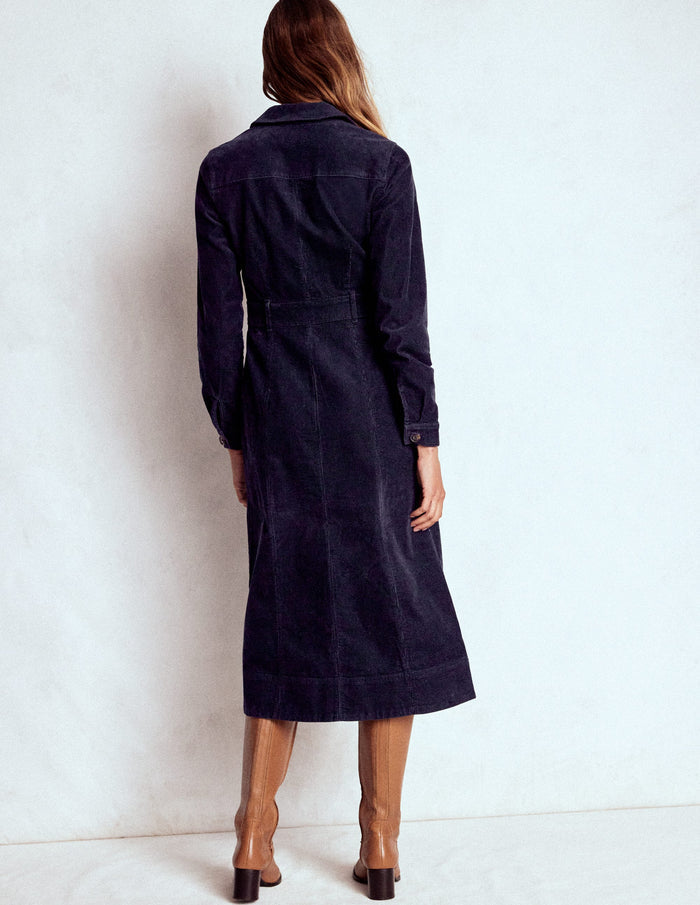 Amanda Cord Midi Dress Navy