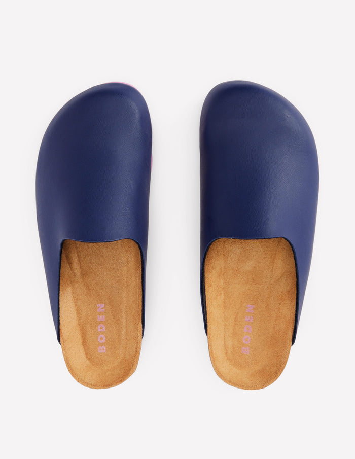 Lyla Colour Block Clogs Navy/Soft Pink