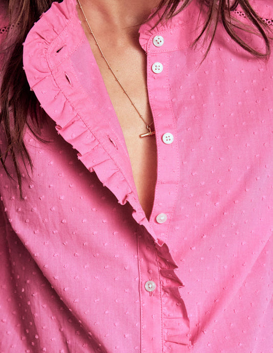 Helena Cotton Dobby Top Rose Bloom