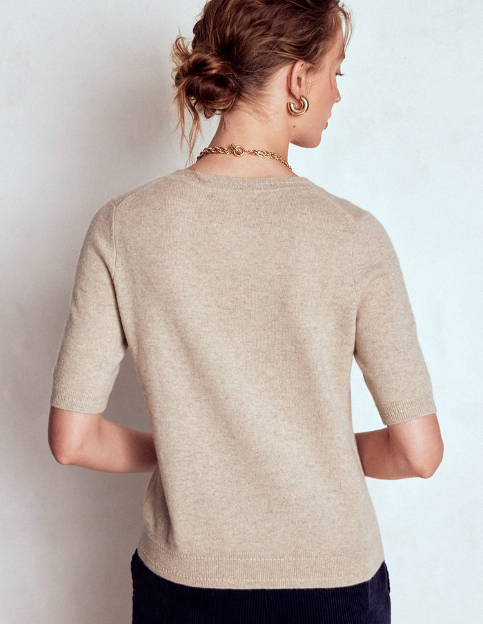 Eva Cashmere T-Shirt Chinchilla Melange
