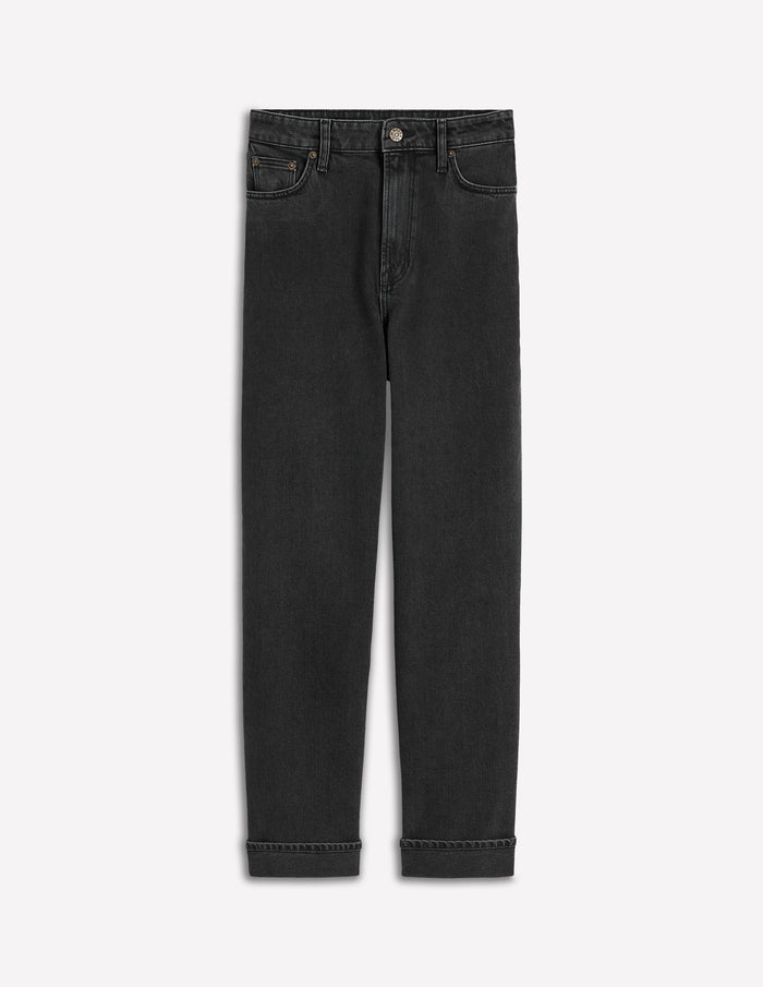 Mid Rise Stretch Jeans Washed Black