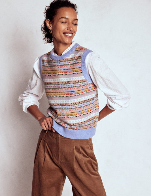 Edie Fair Isle Vest Heritage Fair Isle