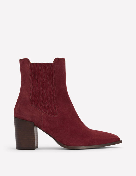 Point Casual Ankle Boots Oxblood