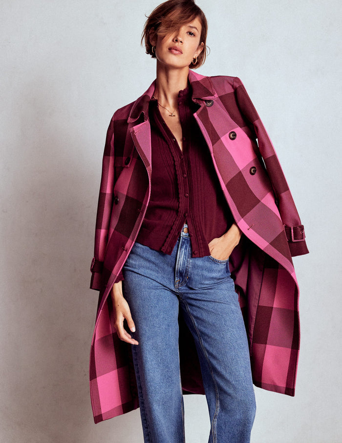 Angela Cotton Scallop Cardigan Deep Wisteria