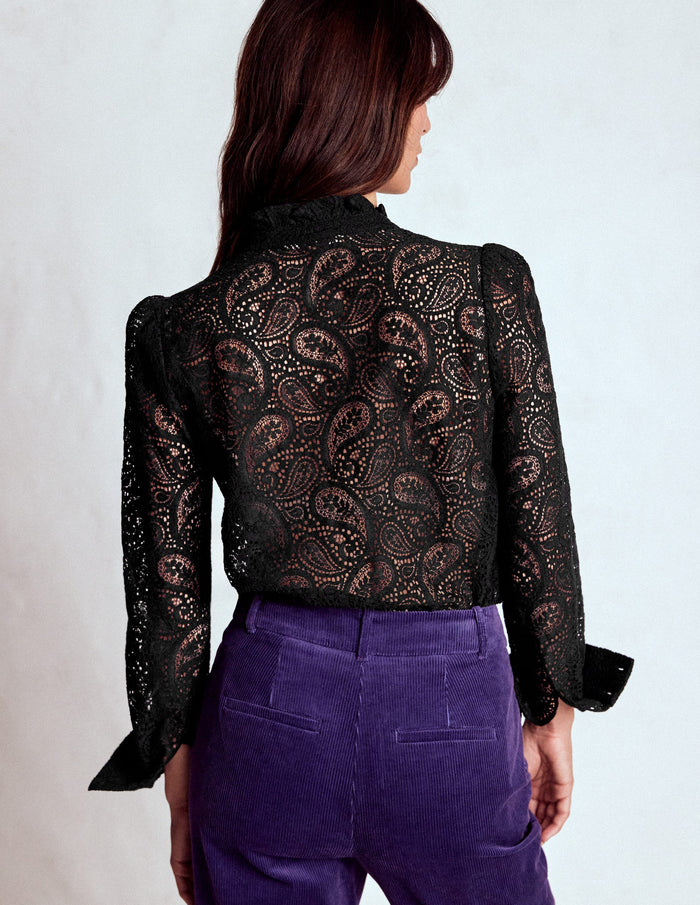 Sasha Lace Top Black