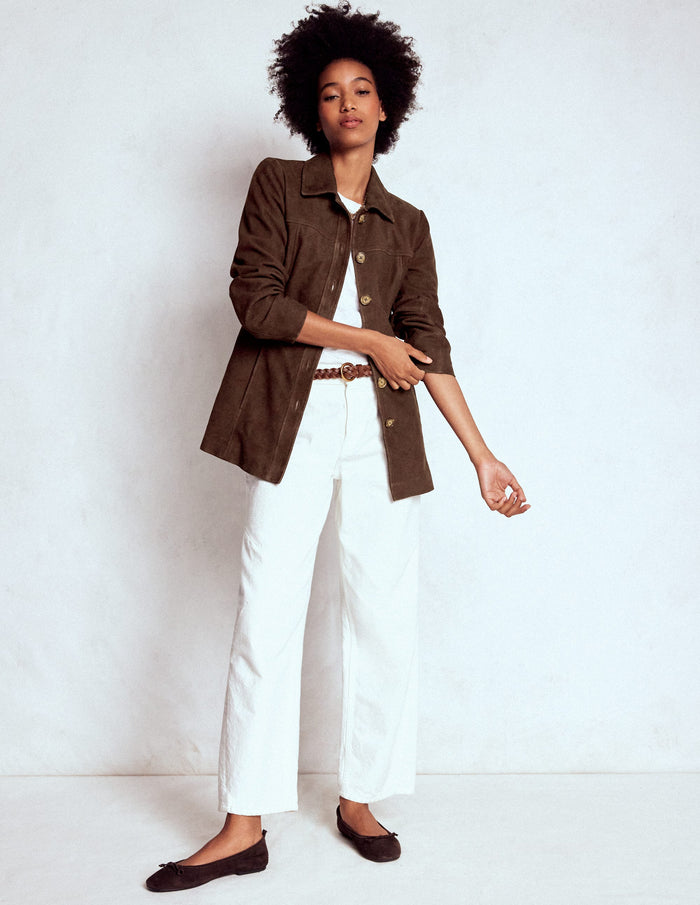 Suede Jacket Chocolate Suede