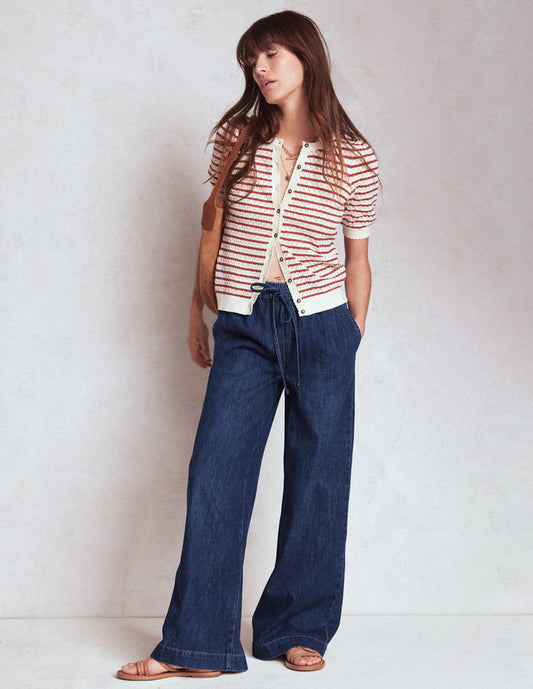 Drawcord Denim Pants MID WASH