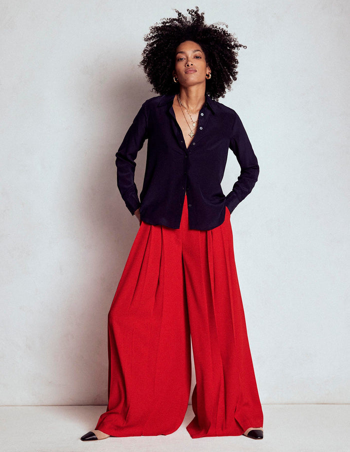 Regent Wide Leg Pants Poppy Red
