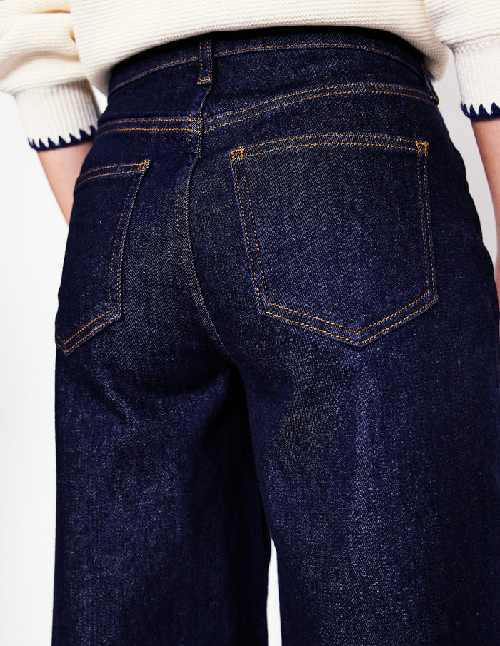 High Rise Wide Leg Jeans Indigo Rinse