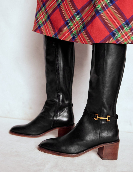 Iris Snaffle Heel Boot Black