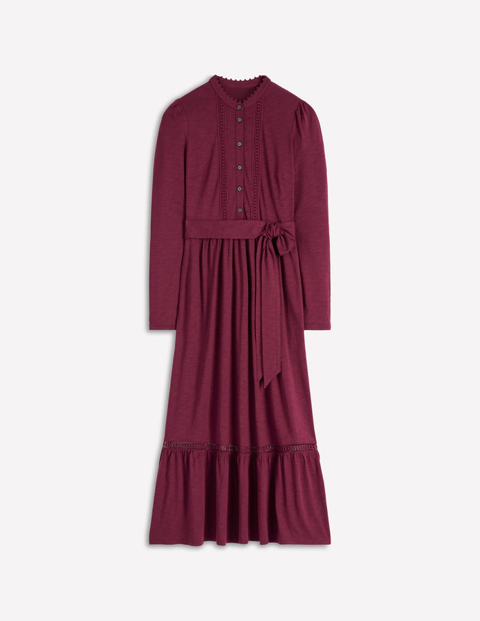 Edwina Jersey Shirt Dress Deep Wisteria