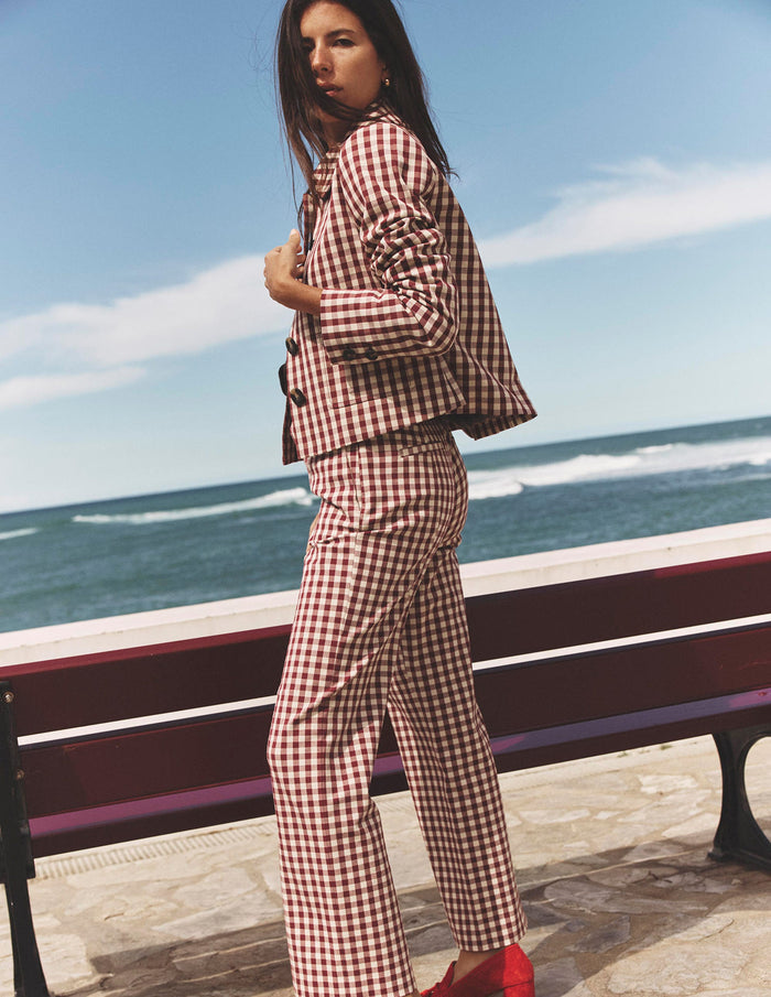 Knightsbridge Gingham Jacket Chestnut Gingham