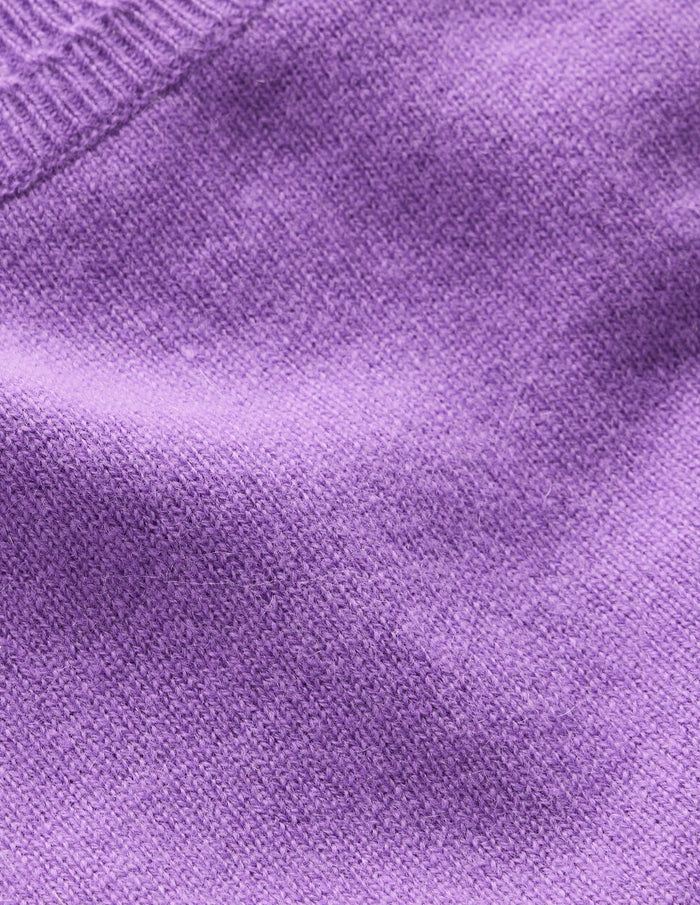 Eva Cashmere Crew Neck Sweater Purple Topaz