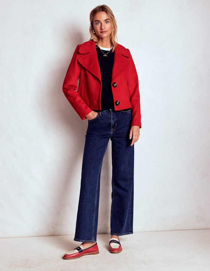 Topstitch Jacket Poppy Red