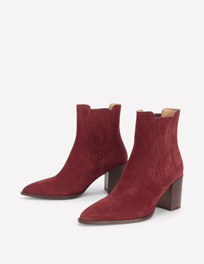 Point Casual Ankle Boots Oxblood