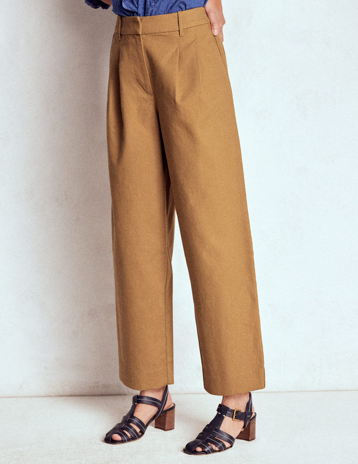 Bloomsbury Cotton Pants Camel