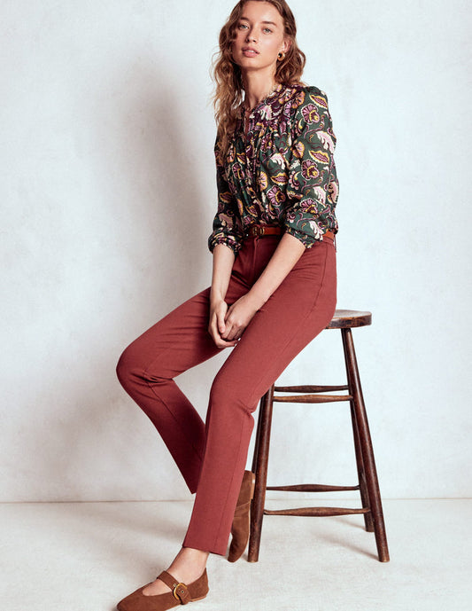 Highgate Ponte Pants Chestnut