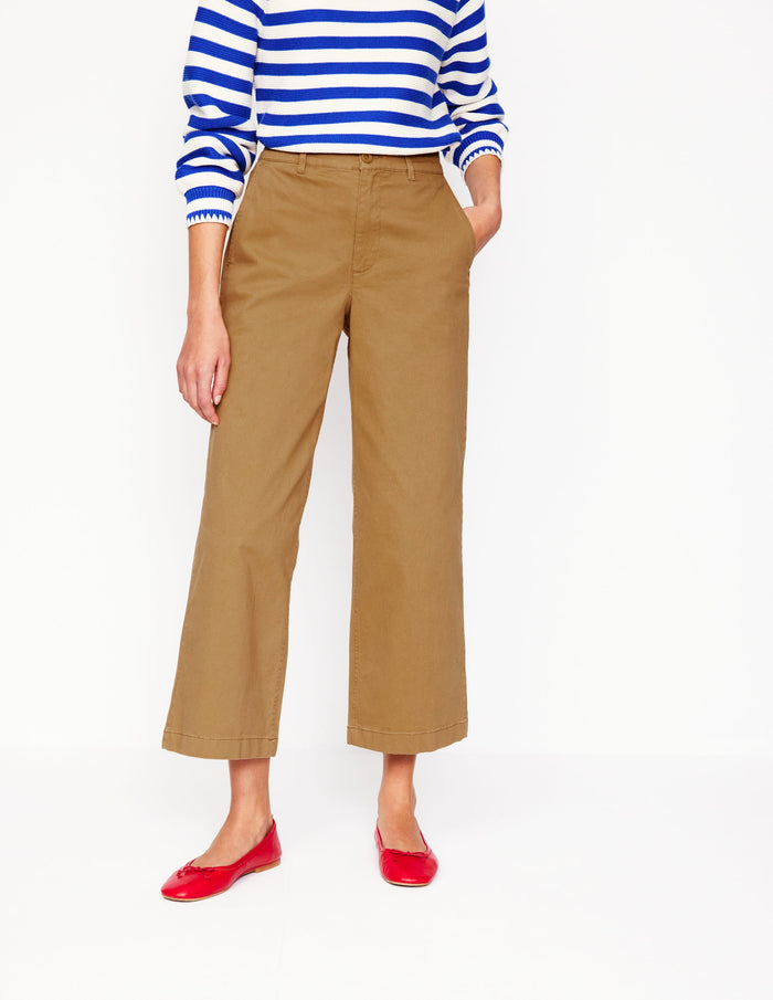 Barnsbury Crop Chino Pants Hazelnut Brown