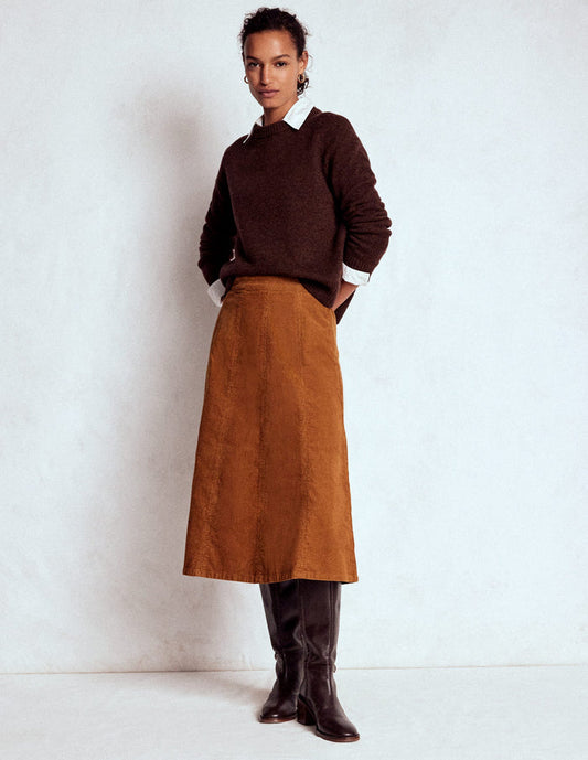 Joy Cord Midi Skirt Ginger