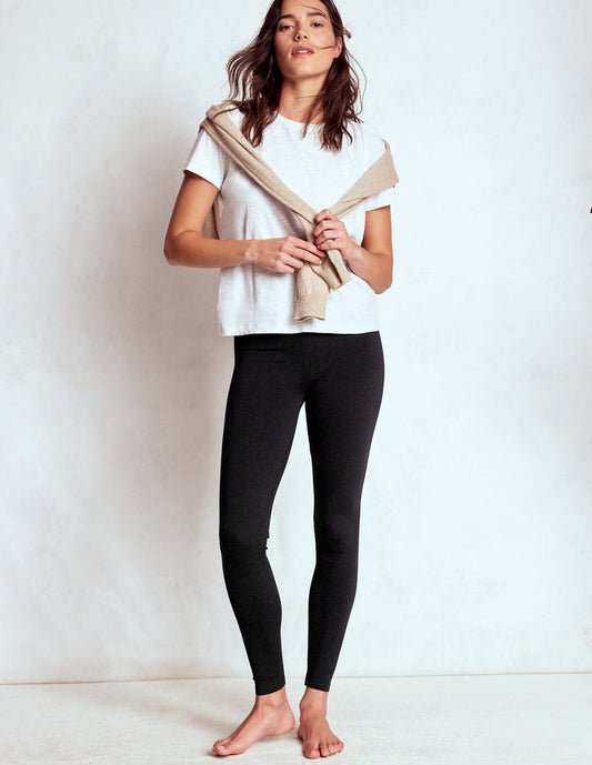 High Rise Jersey Leggings Black