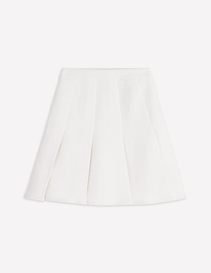 Flippy Textured Skirt White
