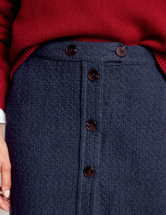 Cecelia Textured Skirt Navy