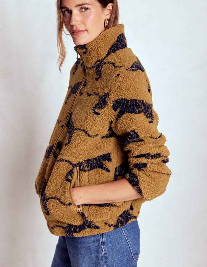 Westminster Borg Jacket Hazelnut Brown, Leaping Tiger