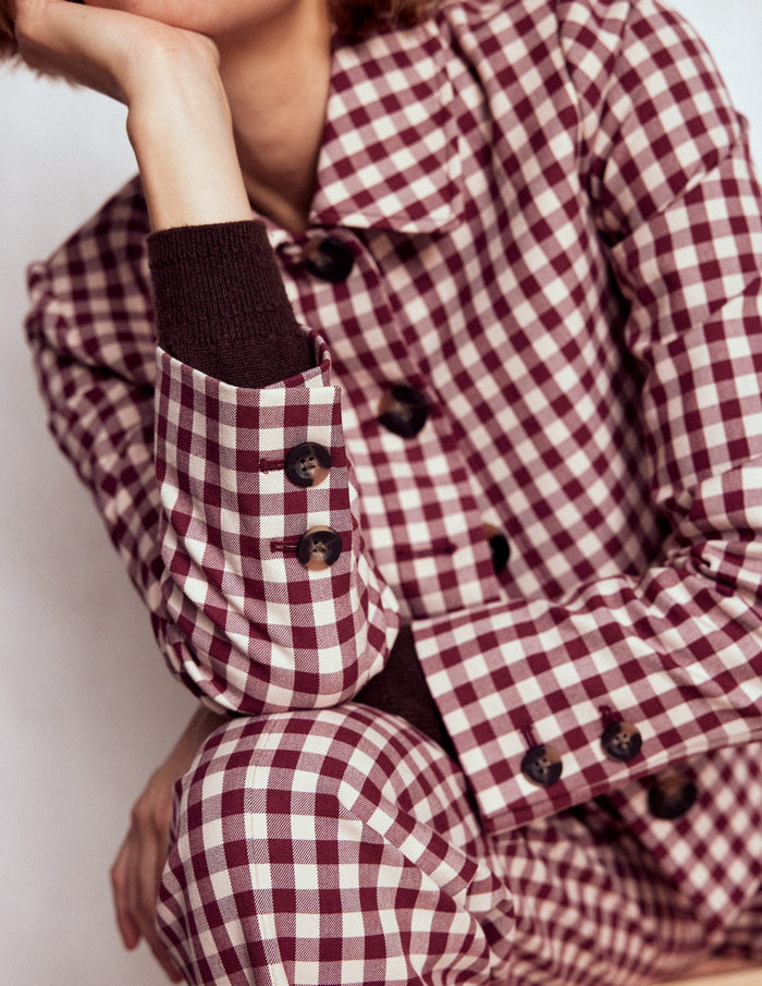 Knightsbridge Gingham Jacket Chestnut Gingham