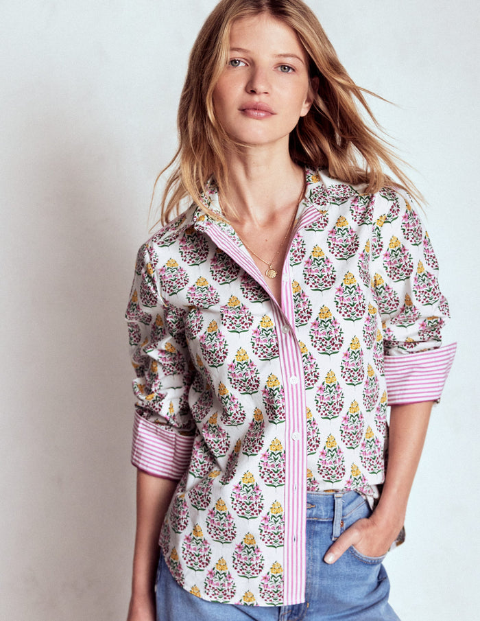 Sienna Cotton Shirt Multi, Wildflower Bouquet
